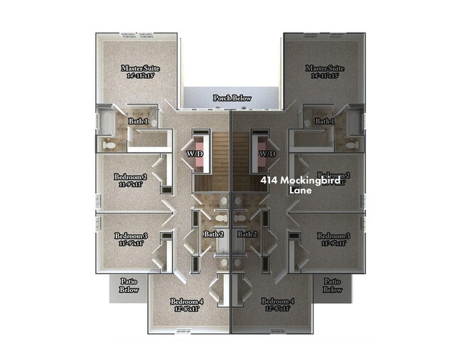 Floorplan - 412-414 Mockingbird Ln