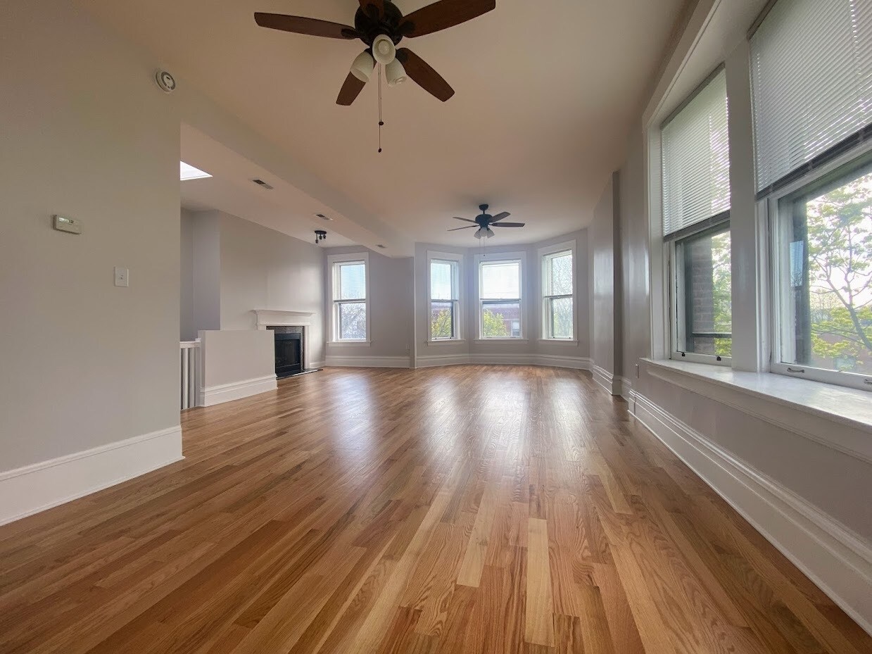 dining room into living room - 4200 N Damen Ave