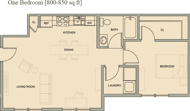 1x1 B - West Wind Place Apartments