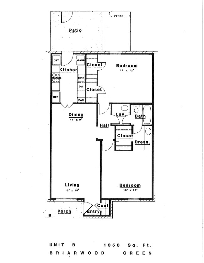 2BR/1BA - Briarwood Green Townhomes