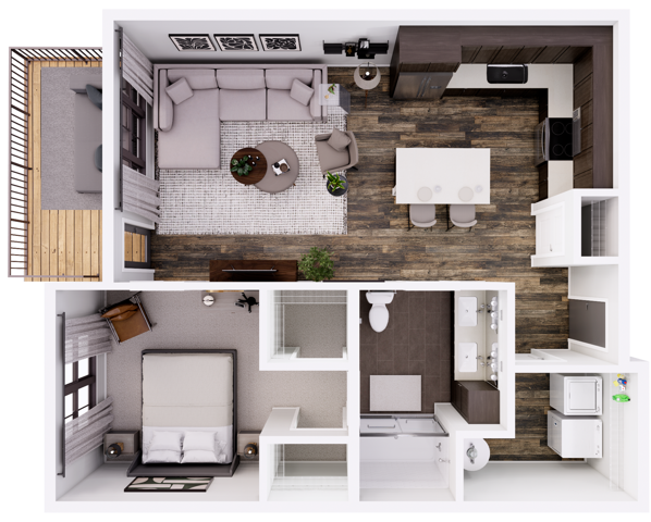 Foundry-1C Floorplan - Foundry at Jeffrey Park