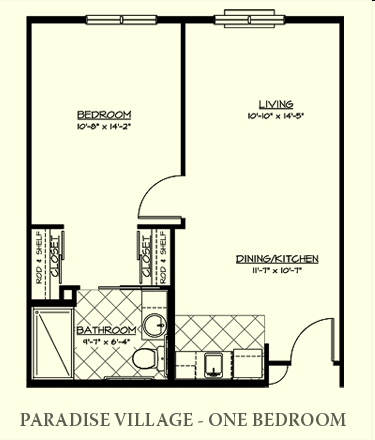 1BR/1BA - Paradise Village