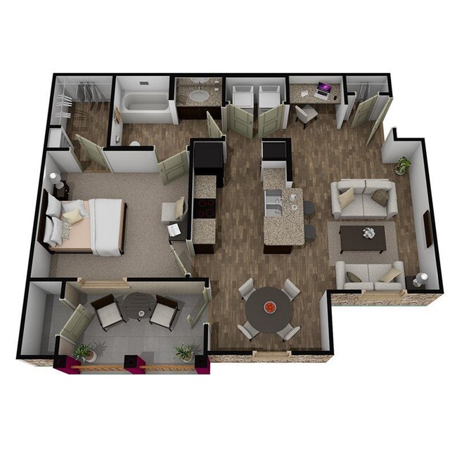 Floorplan - The Lakeshore Apartment Homes