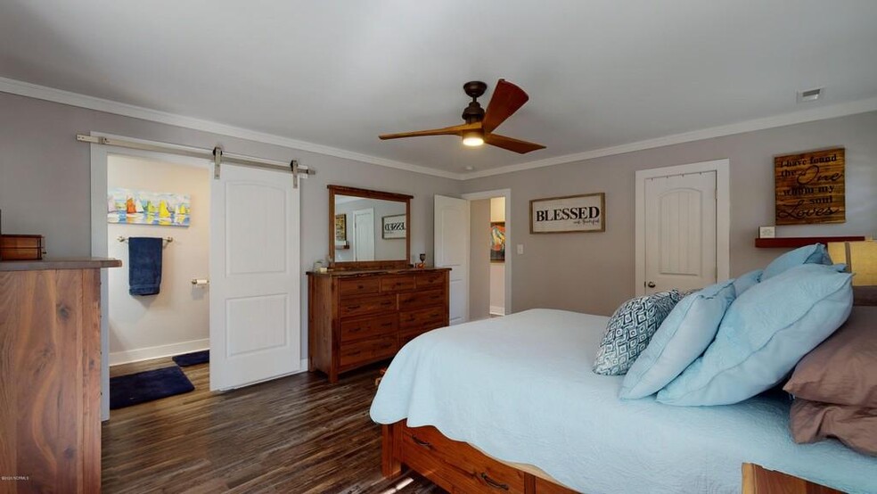 Master bedroom - barn door to Master bathroom - 6002 Stern Ct