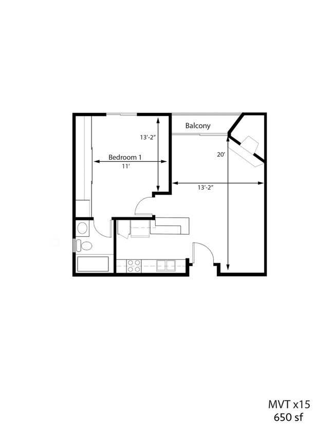 Floorplan - Midvale Towers