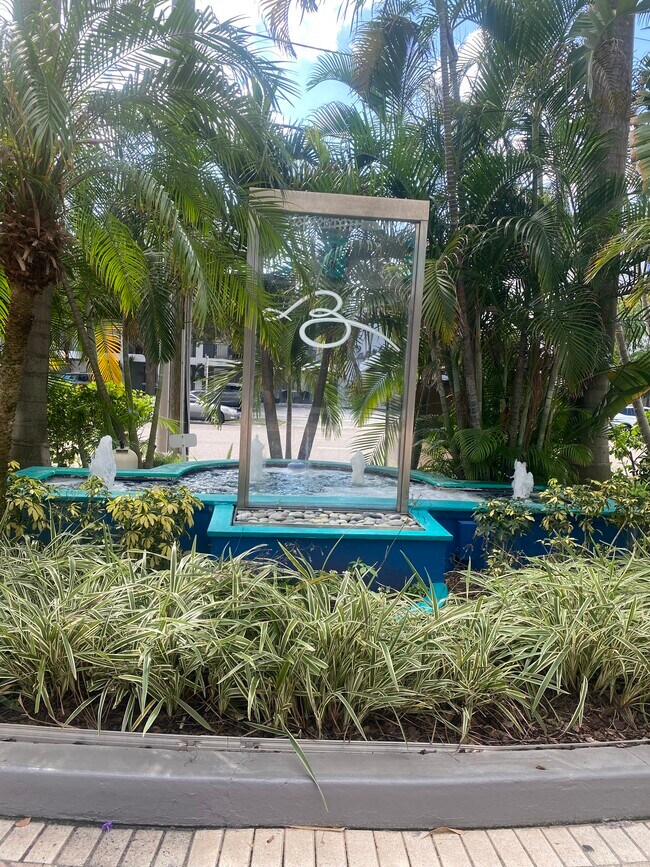Water feature at entry circle - 470 3rd St S