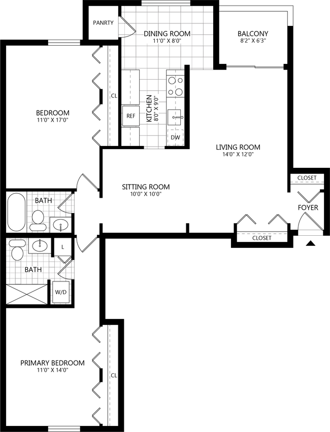 Floorplan - PeachTree of McLean