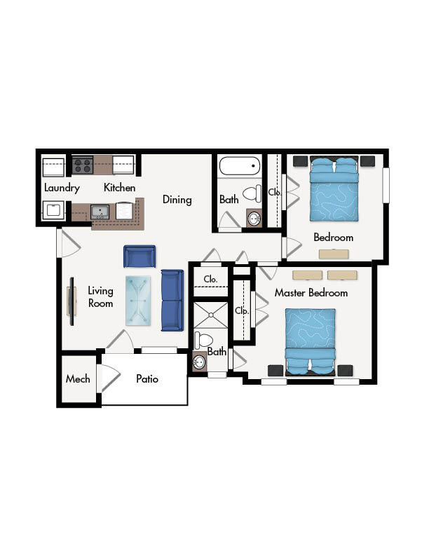 Floorplan - Mill Creek Apartments