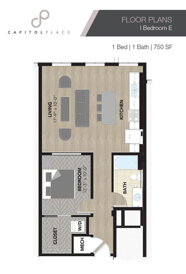 Floorplan - Capitol Place Apartments