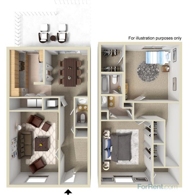 2BR/1.5BA - The Garden District Apartments
