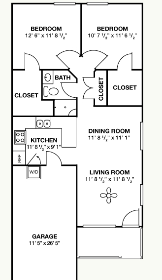 3BA/1BR - Lakeside Manor Apartments 55+