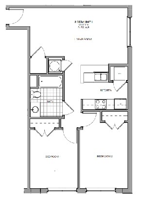 2BR/1BA - Dill Building