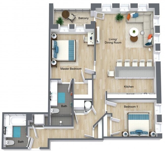 2Bd 2 Ba U5 - 5055 S Dorchester Ave