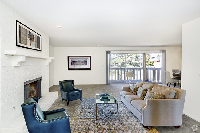 Staged living room - The Bridges at Foxridge