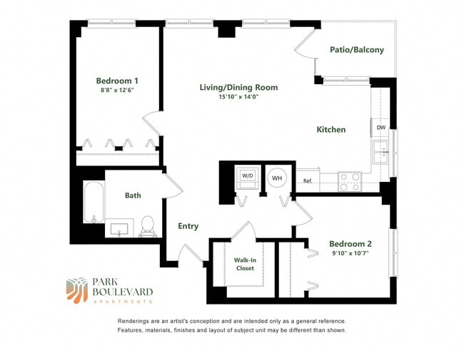 Floorplan - Park Boulevard 3B
