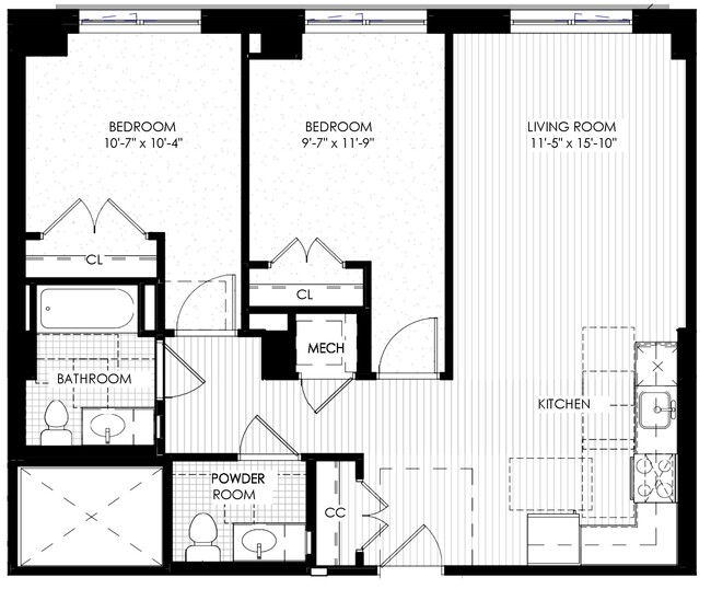 Floorplan - Queens Court Apartments