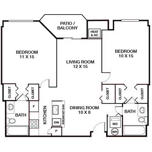 Floorplan - Elm Creek Apartments