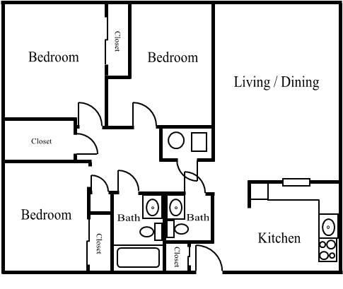 Floorplan - College Hill Apartments