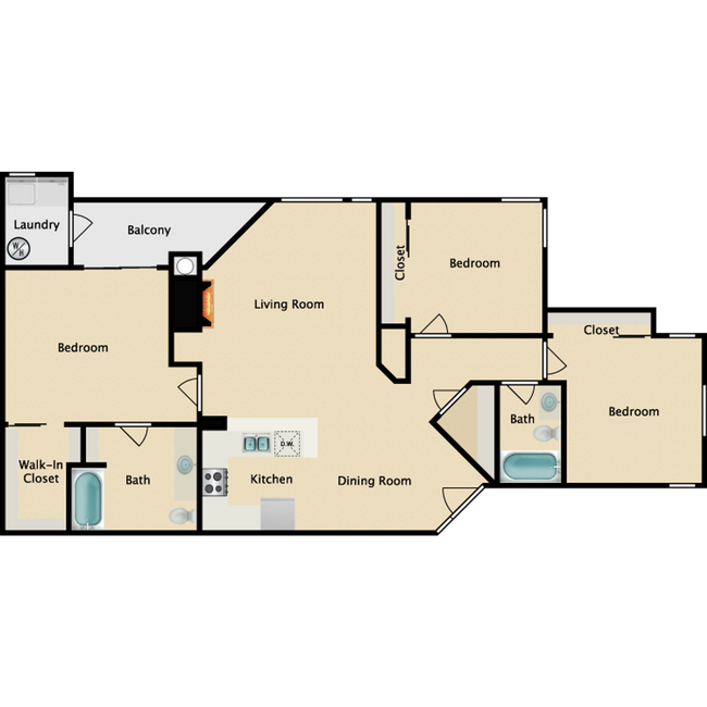 Floorplan - Arezzo Apartment Homes!