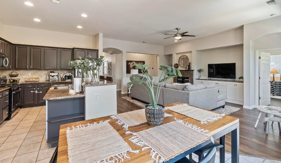 Kitchen and living room view - 10345 Coyote Creek Dr