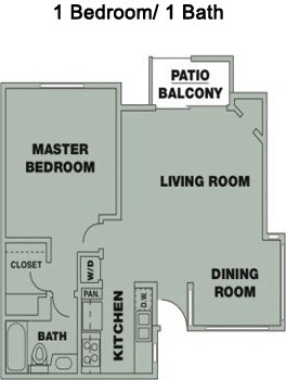 1BR/1BA - Hillside Village Apartments