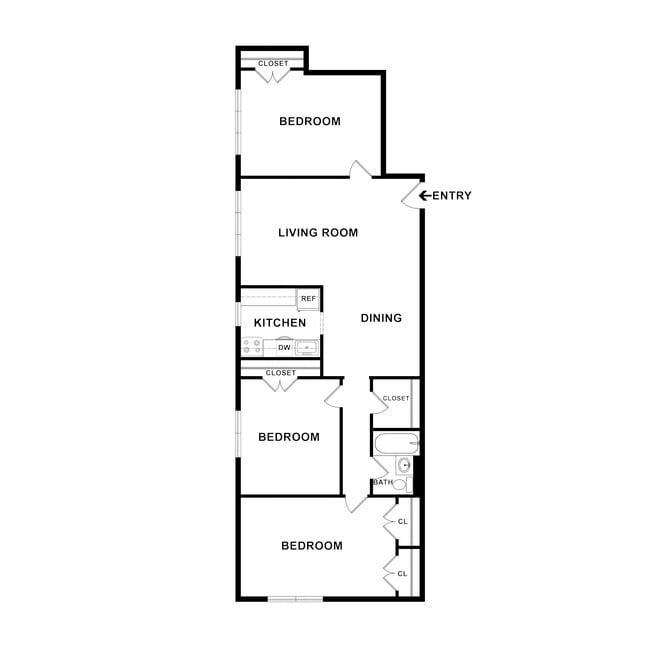 Floorplan - Overlook Apartments