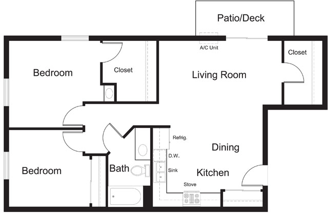 Floorplan - De Pere Apartments