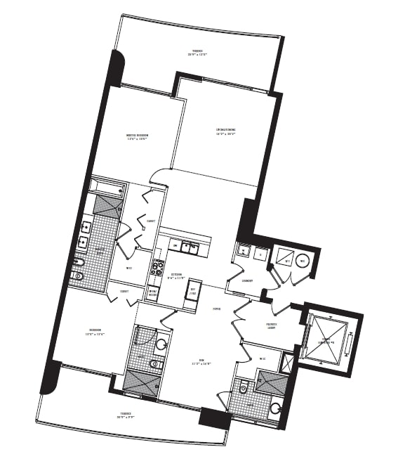 2BR/3BA - 900 Biscayne