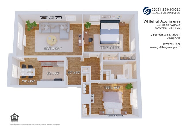 Floorplan - Whitehall Apartments