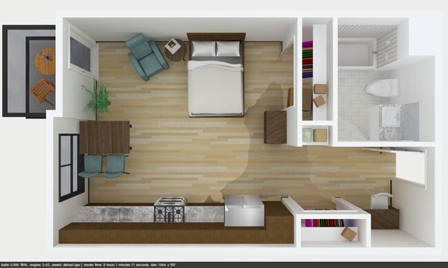 Floorplan - Press Courier Senior 55+ Apartments