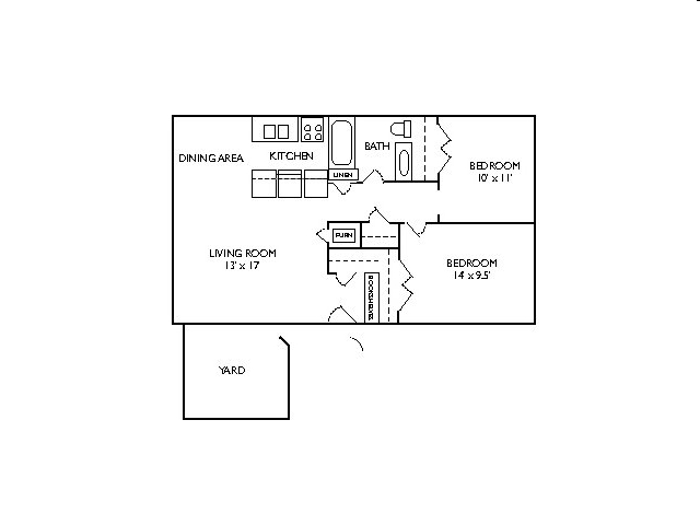 2BR/1BA - Lakewood Townhomes