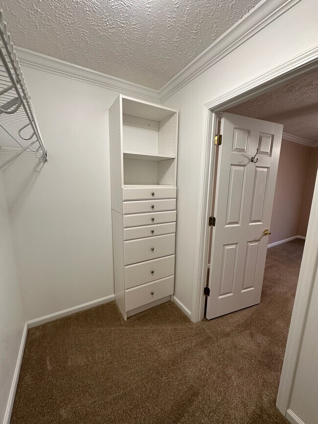 Walk-in closet off primary bedroom with built-ins - 2231 Whitney Ct
