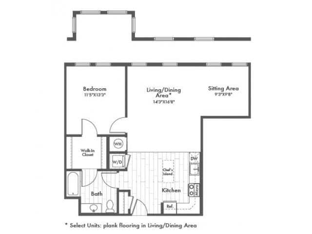 A9D One Bedroom with Den - Modera 44