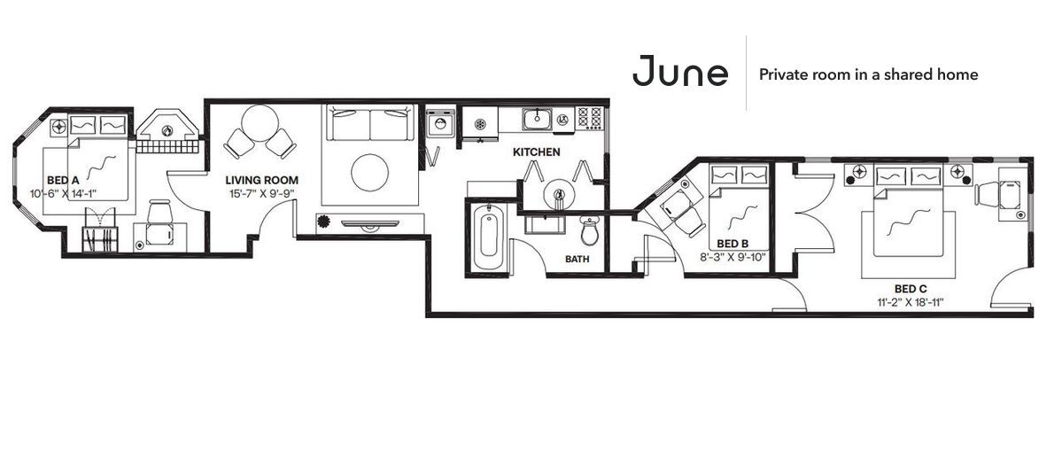 Building Photo - Private bedroom in 3 bed/1 bath Home