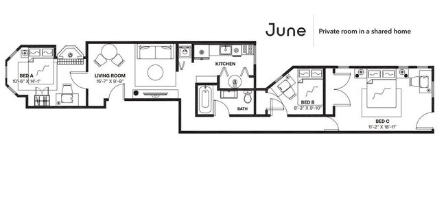 Building Photo - Private bedroom in 3 bed/1 bath Home