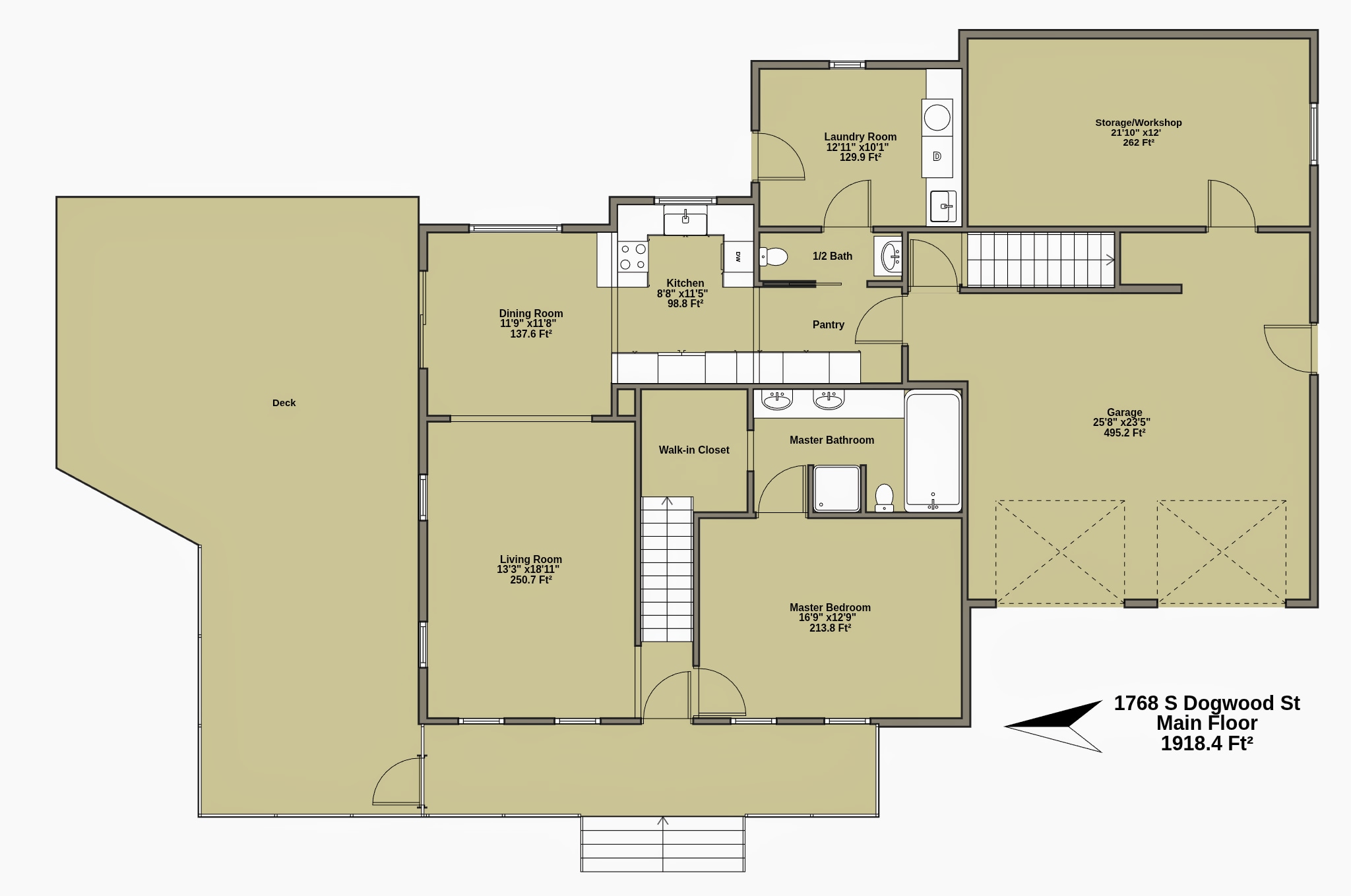 Main Floor Plan - 1768 S Dogwood St