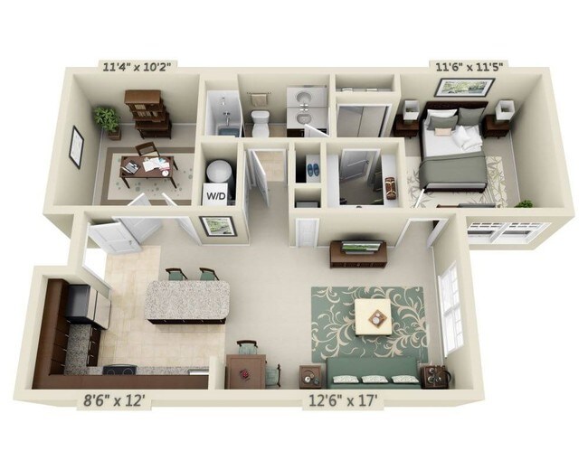 One Bedroom Den A1AD - Bell Arlington Ridge