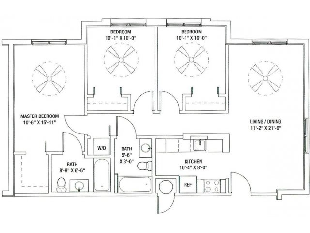 3BR/2BA - Madison View Apartments