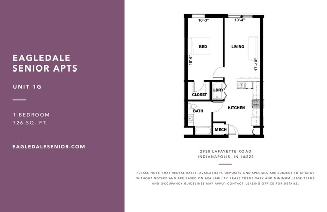 Floorplan - Eagledale Senior Apartments