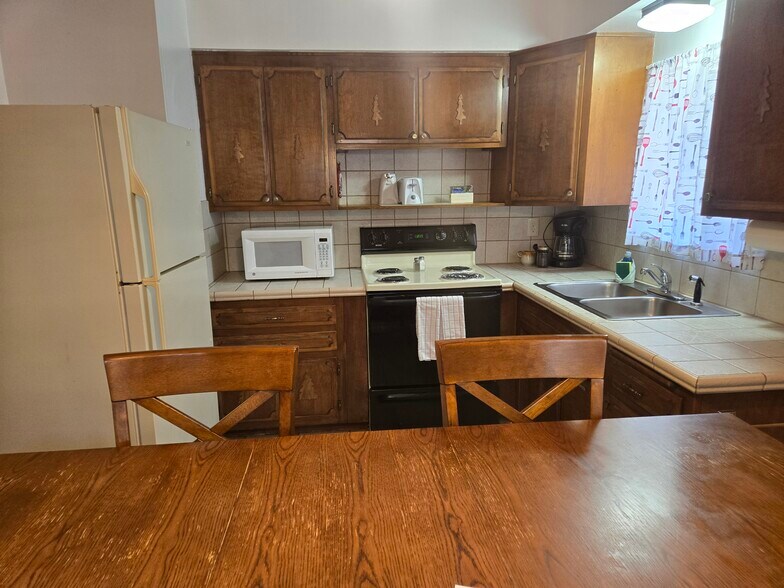 Cabin 2 Kitchen - 165 E White Mountain Blvd