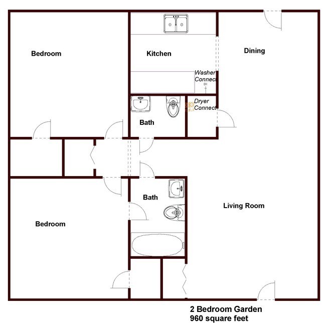 2BR/1.5BA - Parkview Terrace