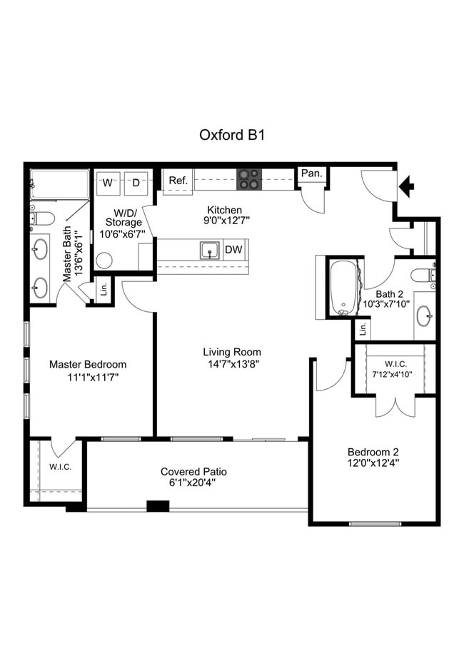 Oxford - 2 bed x 2 bath - Acero Cooley Station