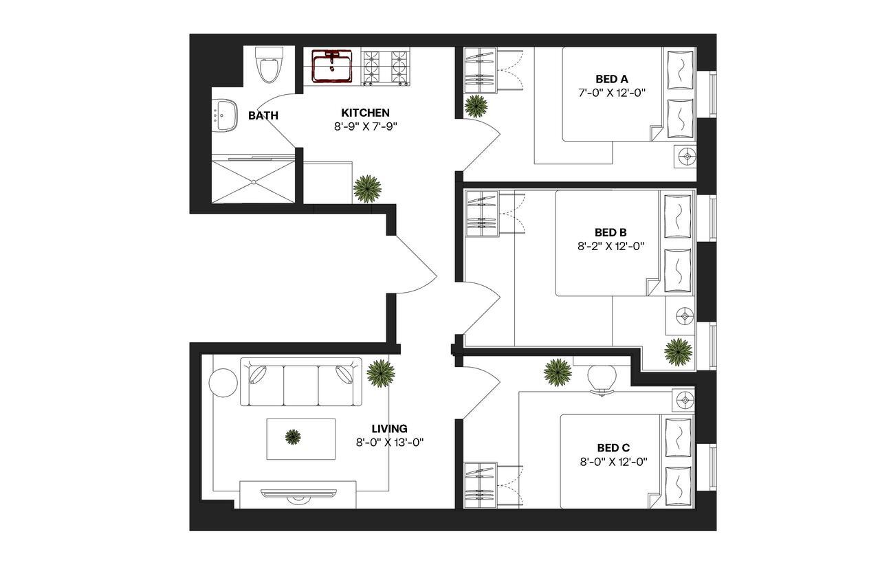 Building Photo - Room in Shared 3 bed/1 bath home
