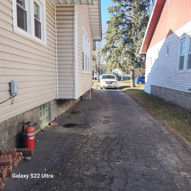 View of long driveway from garage - 7141 Jackson Ave