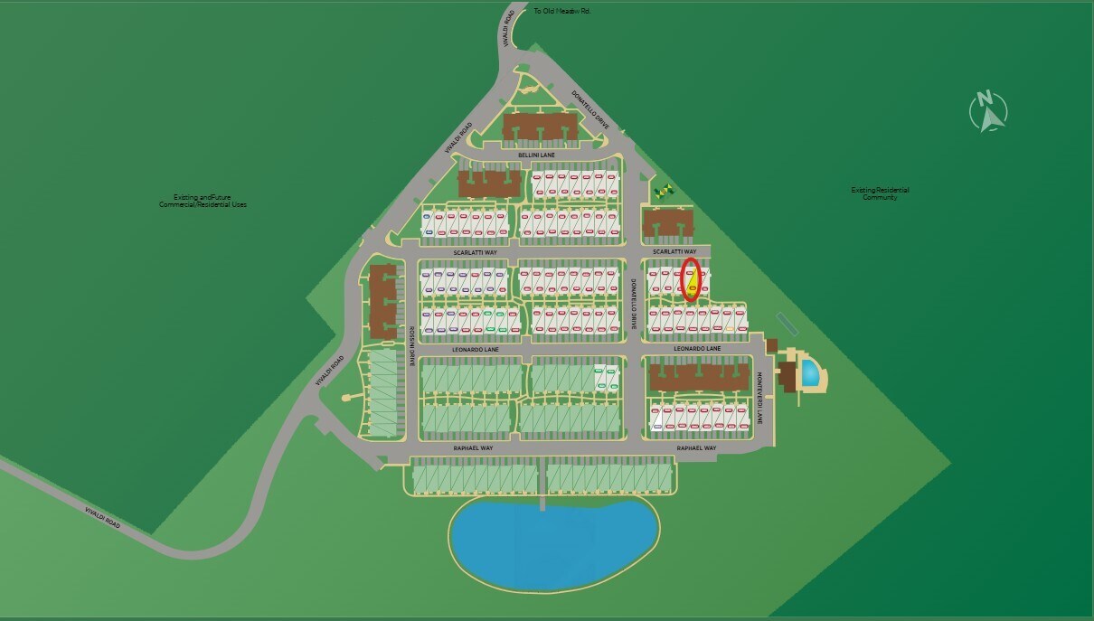 Development Map Zoomed Out - 7104 Donatello Dr