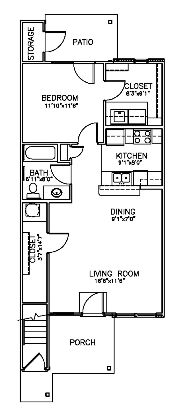 1BD/1BA - Cross Creek Apartment Homes