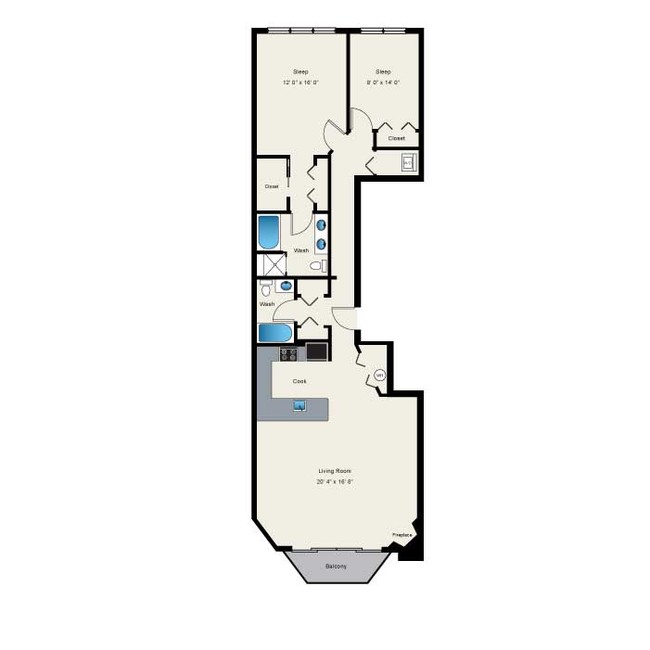 Floorplan - 1500 N Damen Apartments