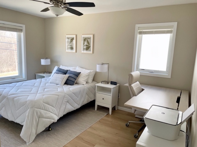 Bedroom 2 bed and stand-up desk. - 2225 Middleton Beach Rd