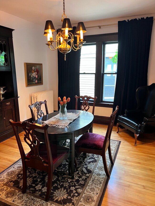 Formal dining room with built in buffet. - 2424 Stevens Ave