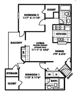 2BR/2BA - Sunset Point Apartment Homes